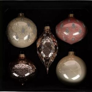Robert Stanley Home Collection Blush & Beige Ornament Set